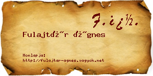 Fulajtár Ágnes névjegykártya