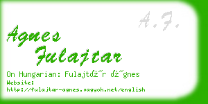 agnes fulajtar business card